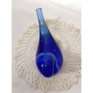 Beautiful Blue Bird of Paradise Long Tail Figure Hand Crafted Made in Italy VTG